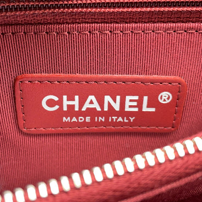 CHANEL Coco Handle Chevron MetalicGrayA92991 Caviar Leather