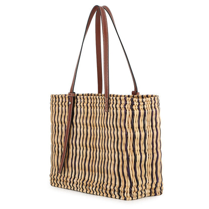 LOEWE square basket bag Natural/BrownA223099X01 Raffia Leather