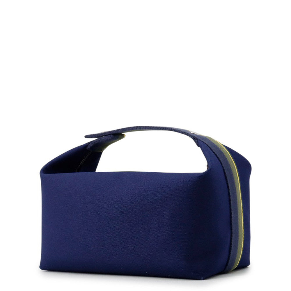 HERMES Brid a Black Marine Canvas Size GM