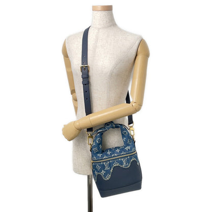 LOUIS VUITTON NIGOCollaboration Japanese Cruiser BlueM45970 Monogram Denim Leather LV Squared