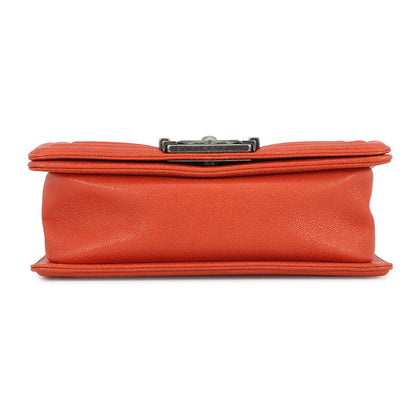 CHANEL Boy Chanel ChainShoulder Bag OrangeA67085 Caviar Leather Size Small