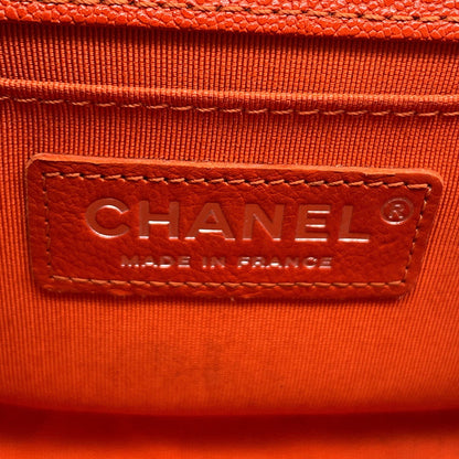 CHANEL Boy Chanel ChainShoulder Bag OrangeA67085 Caviar Leather Size Small