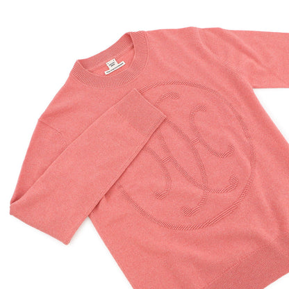HERMES H-Lift Knit Size 36 Pink Cashmere100%