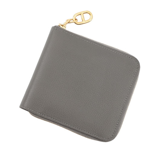 HERMES Zip Ango 2 Chaine d'Ancre Gris Meyer Evercolor