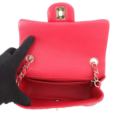 CHANEL Mini Matelasse ChainShoulder Bag PinkA69900 Lambskin Size 20
