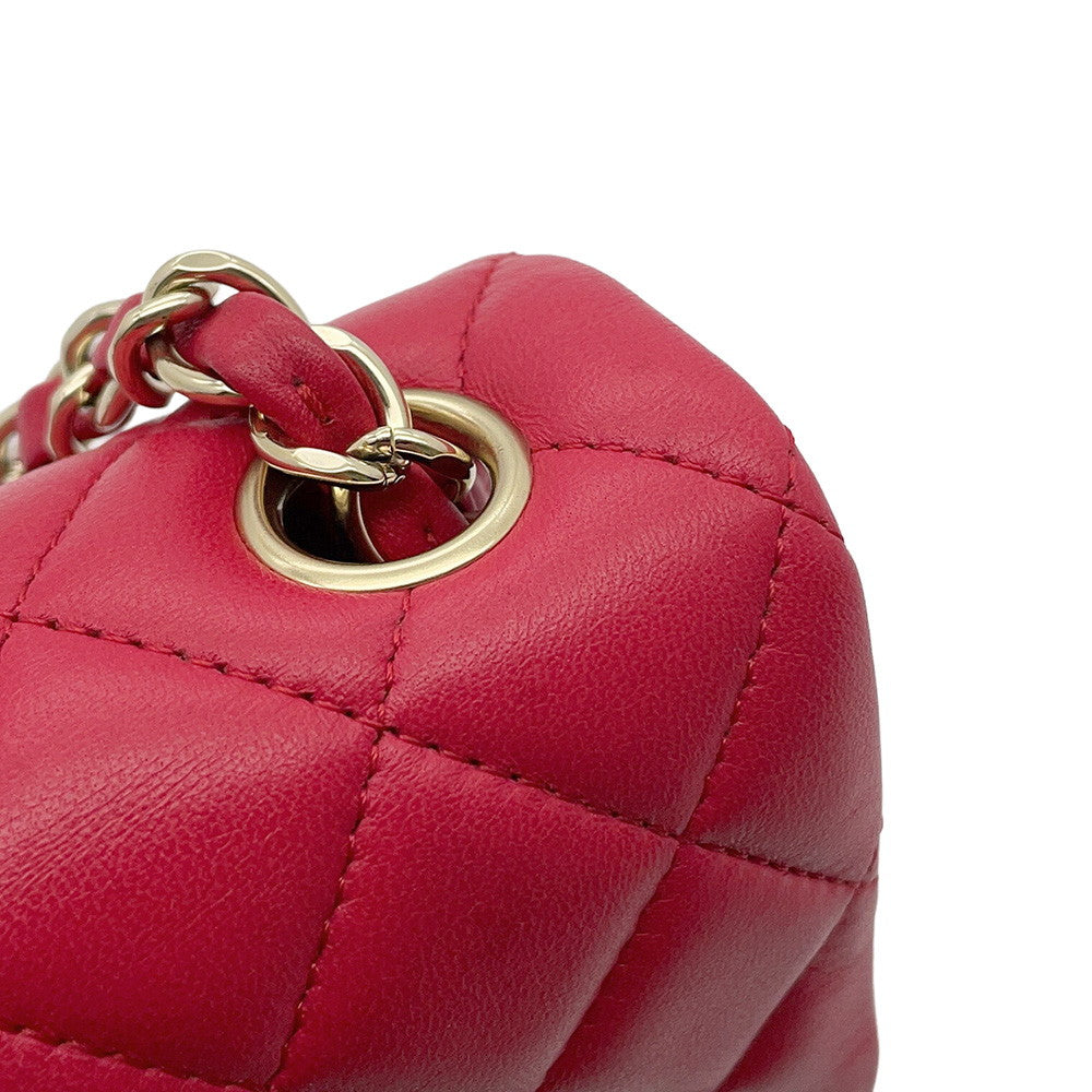 CHANEL Mini Matelasse ChainShoulder Bag PinkA69900 Lambskin Size 20