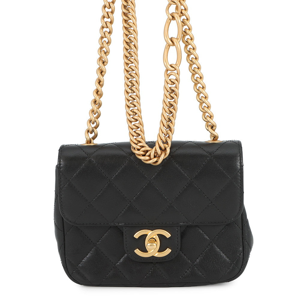 CHANEL Matelasse ChainShoulder Bag BlackAS3950 Lambskin