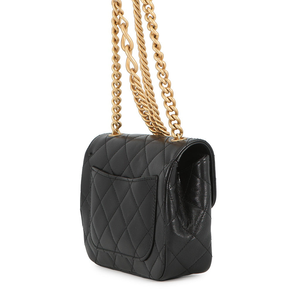 CHANEL Matelasse ChainShoulder Bag BlackAS3950 Lambskin