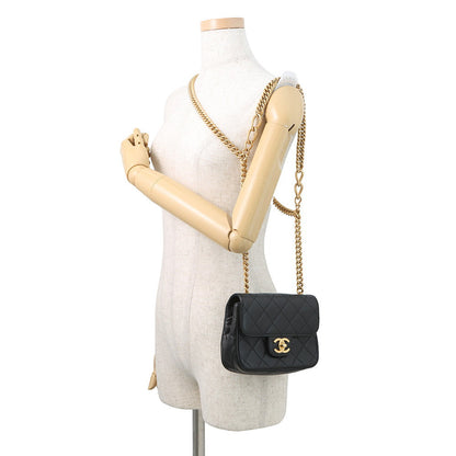 CHANEL Matelasse ChainShoulder Bag BlackAS3950 Lambskin