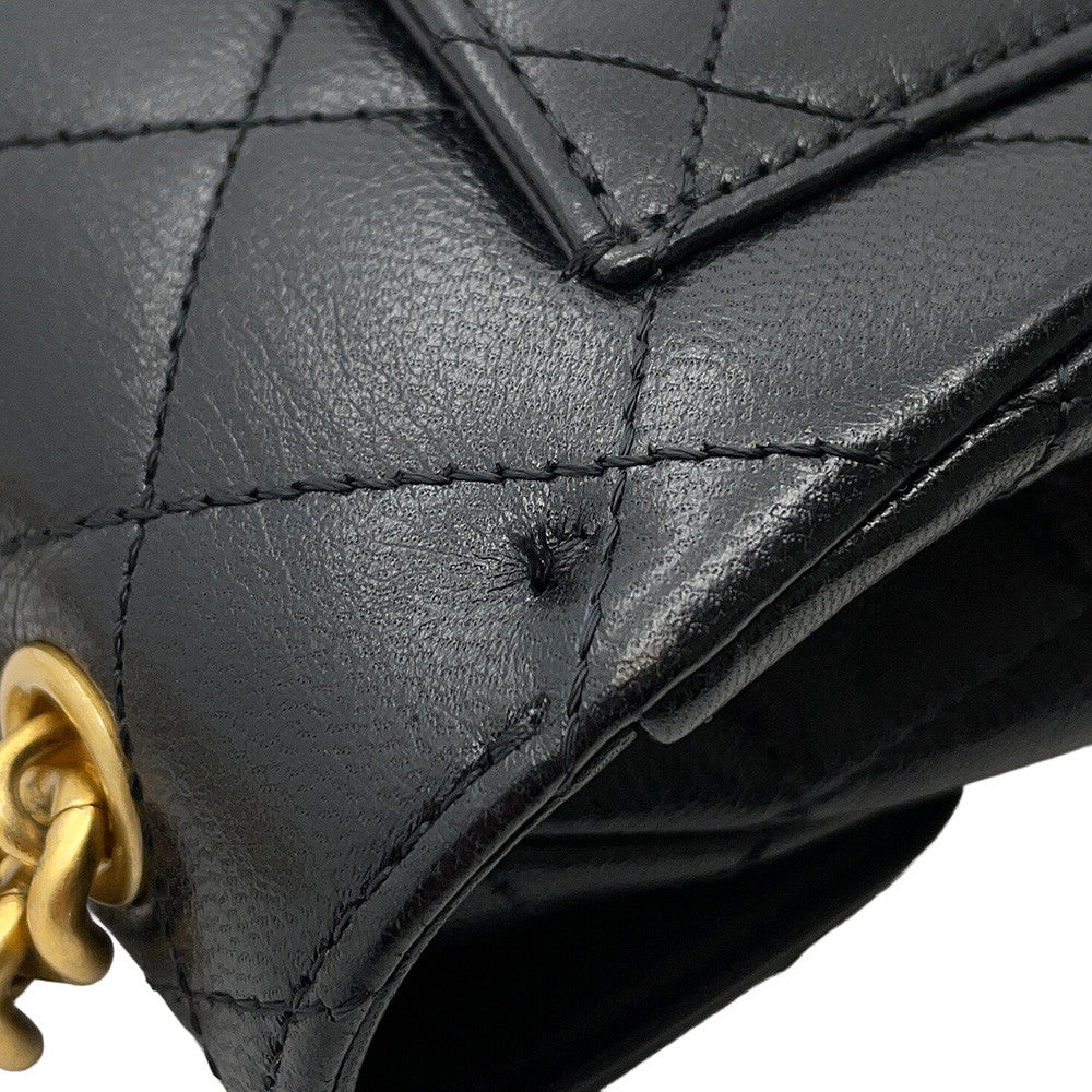 CHANEL Matelasse ChainShoulder Bag BlackAS3950 Lambskin