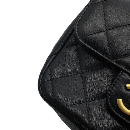 CHANEL Matelasse ChainShoulder Bag BlackAS3950 Lambskin