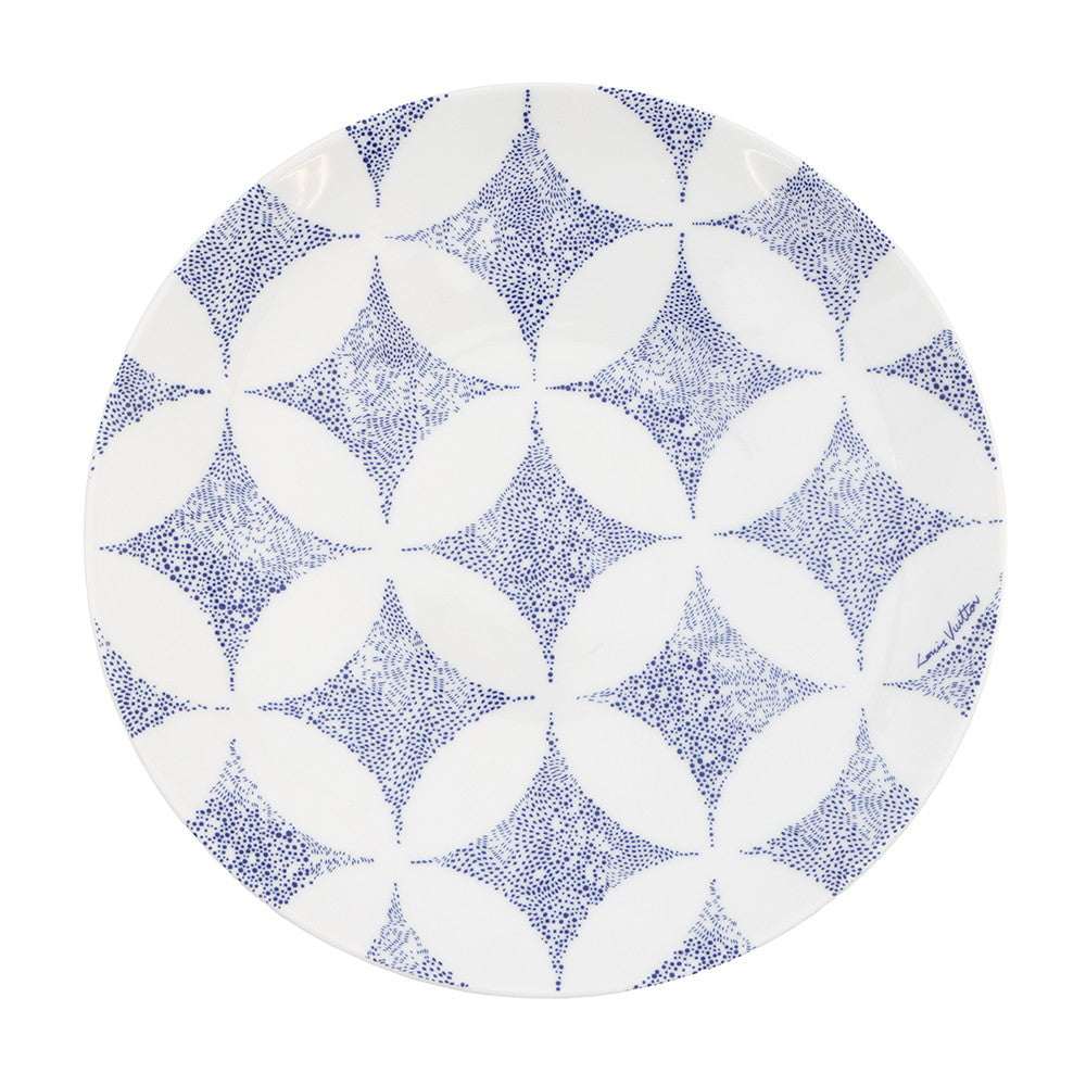 LOUIS VUITTON Constellation Set of 2 Dessert Plates White/BlueR95937 Porcelain