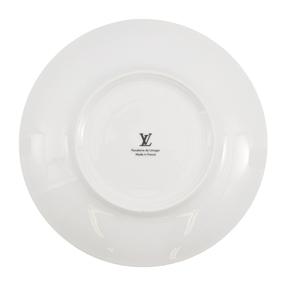 LOUIS VUITTON Constellation Set of 2 Dessert Plates White/BlueR95937 Porcelain