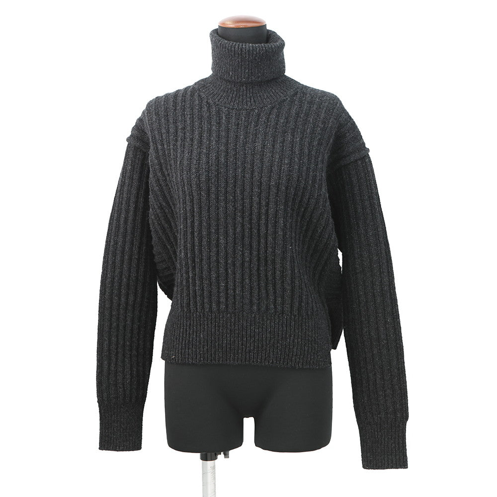 HERMES long sleeve knit Size 36 Gri Volcanic5H2627DA Wool 98% Polyurethane2%