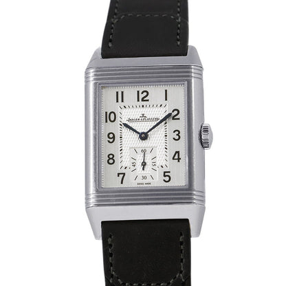 JAEGER-LE COULTRE Reverso Classic Small Seconds H45.6mmxH27.4mm Stainless Steel Leather Silver DialQ3858523