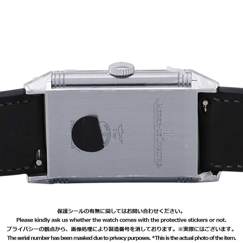 JAEGER-LE COULTRE Reverso Classic Small Seconds H45.6mmxH27.4mm Stainless Steel Leather Silver DialQ3858523