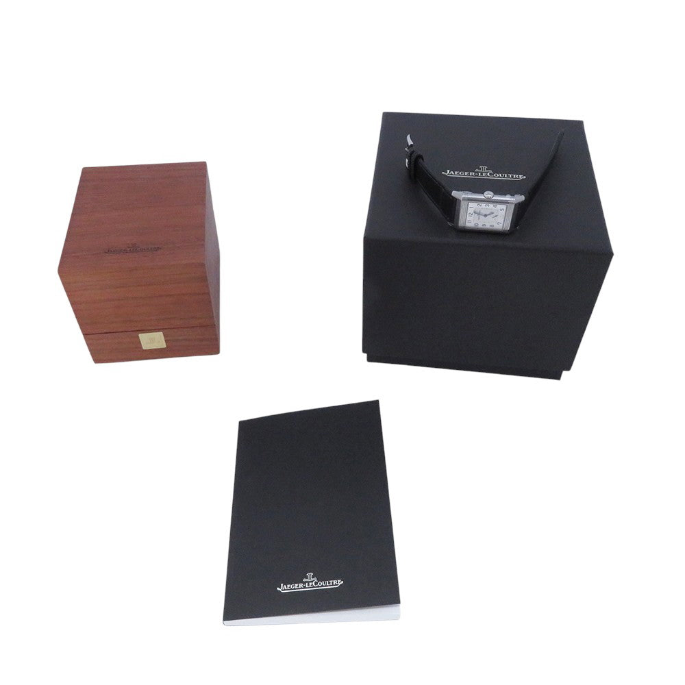 JAEGER-LE COULTRE Reverso Classic Small Seconds H45.6mmxH27.4mm Stainless Steel Leather Silver DialQ3858523
