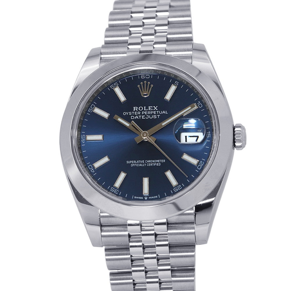 ROLEX Datejust 41 W41mm Stainless Steel Bright Blue Dial126300