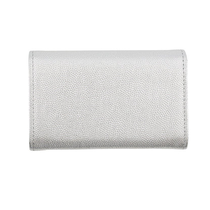 CHANEL CC Logo Flap Card Case SilverAP4705 Caviar Leather