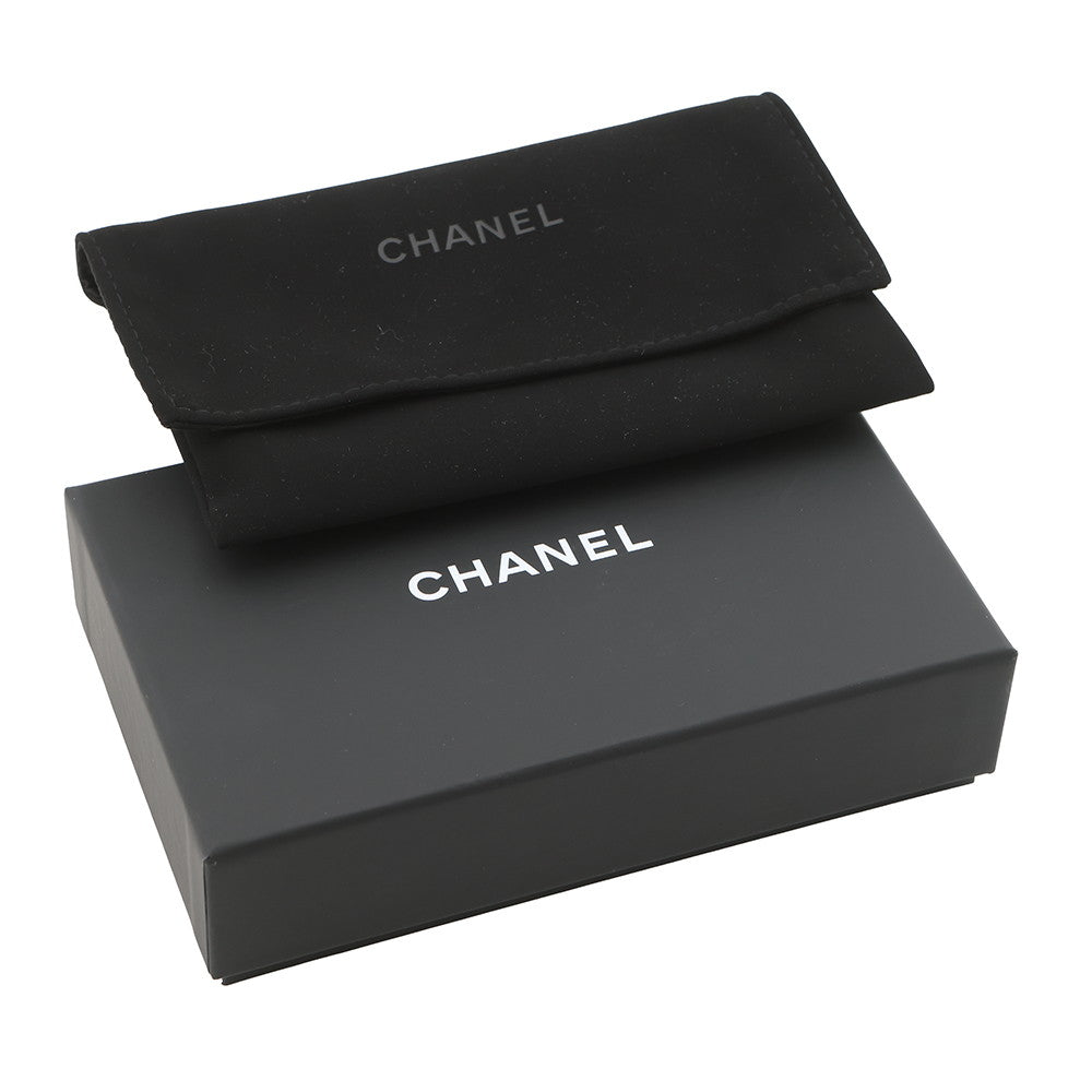 CHANEL CC Logo Flap Card Case SilverAP4705 Caviar Leather