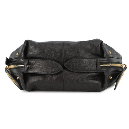 Dior Flat Macrocannage D-Journey Bag BlackM2416UNUO Calf Leather Size Small