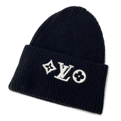 LOUIS VUITTON Beanie LVHeadline Size S NoirM77872 Wool 100%