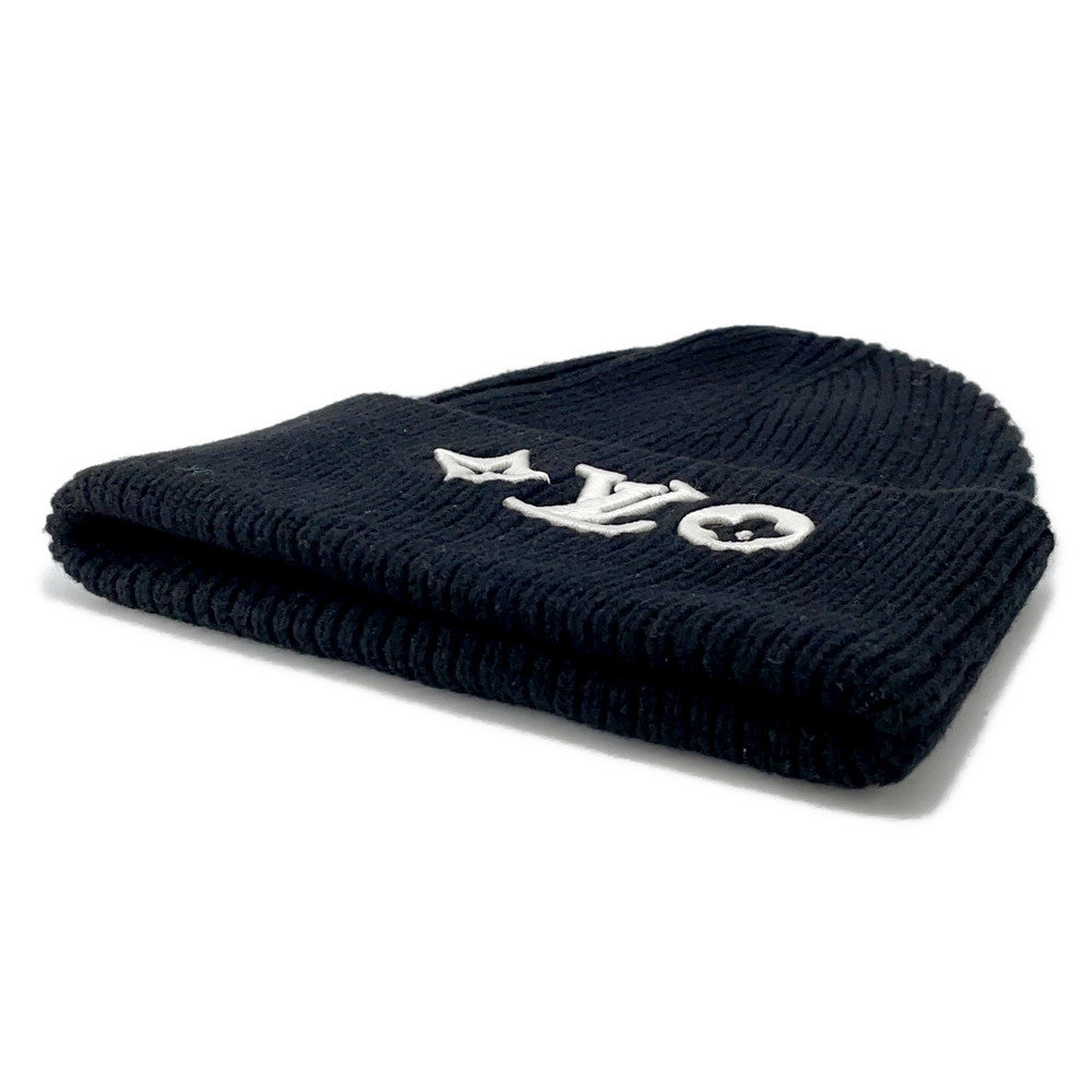 LOUIS VUITTON Beanie LVHeadline Size S NoirM77872 Wool 100%
