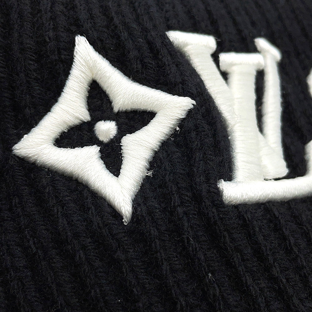 LOUIS VUITTON Beanie LVHeadline Size S NoirM77872 Wool 100%