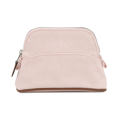 HERMES Bolide Pouch Rose pearl Canvas Leather Size Mini mini