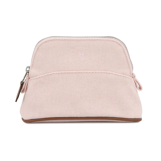 HERMES Bolide Pouch Rose pearl Canvas Leather Size Mini mini