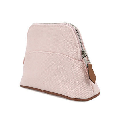 HERMES Bolide Pouch Rose pearl Canvas Leather Size Mini mini