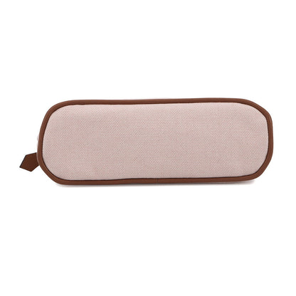 HERMES Bolide Pouch Rose pearl Canvas Leather Size Mini mini
