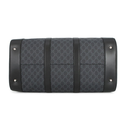 GUCCI GGBlack Carry-On Duffle Bag Black478323 GG Supreme Leather