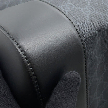 GUCCI GGBlack Carry-On Duffle Bag Black478323 GG Supreme Leather
