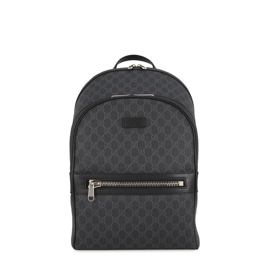 GUCCI GGBlack Backpack Black771158 GG Supreme Leather Size Medium