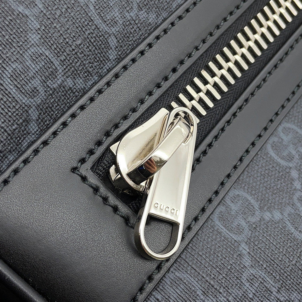 GUCCI GGBlack Backpack Black771158 GG Supreme Leather Size Medium