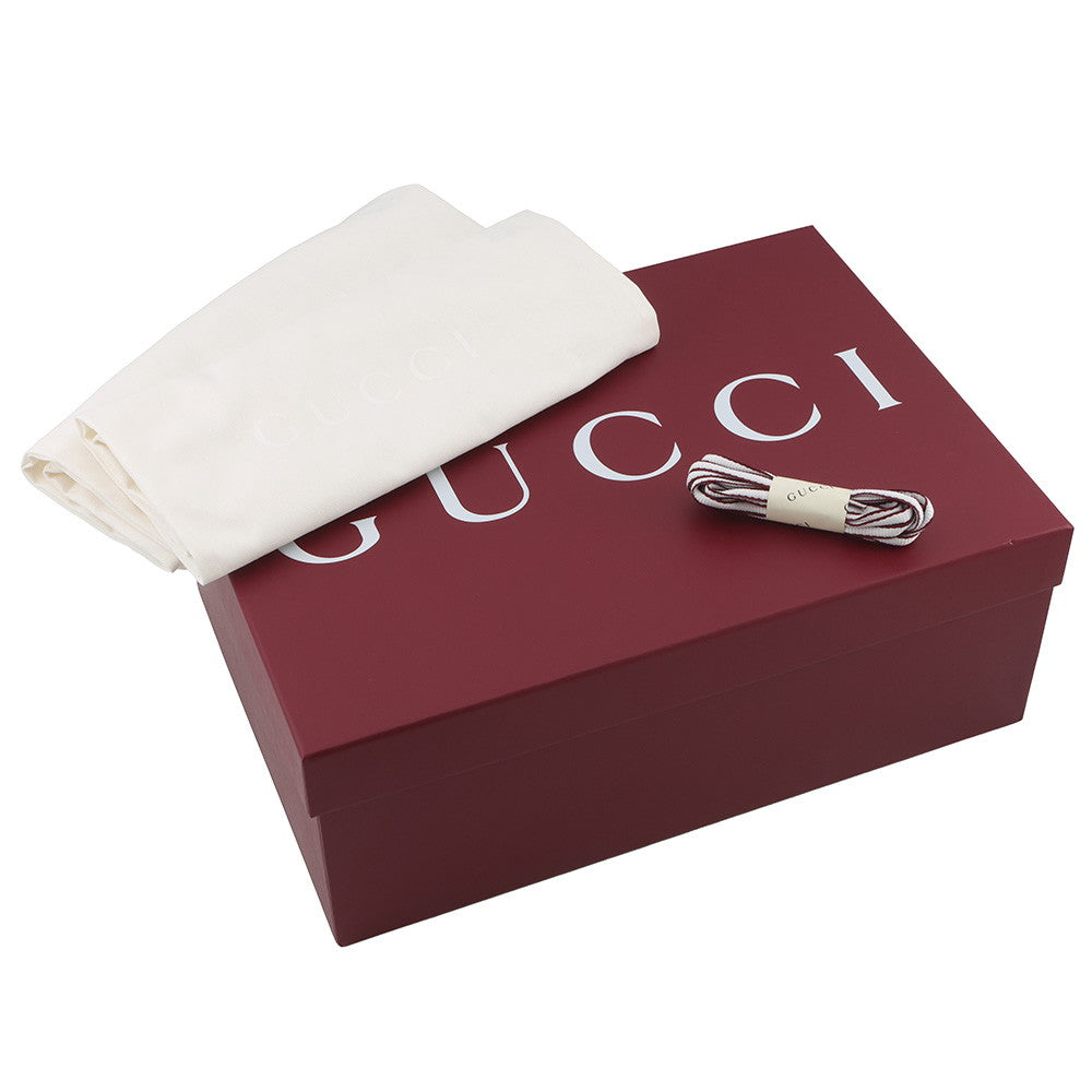 GUCCI GUCCI 2.0 Men's Sneakers New Griotte‎814040	 Mesh Leather Size 7 1/2