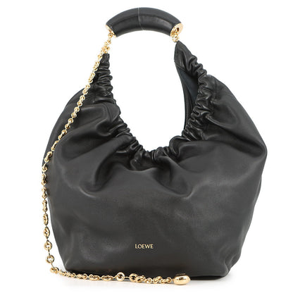 LOEWE Squeeze ChainShoulder Bag BlackA914Q37X01 Melonapalam Size Medium