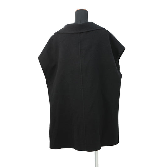 HERMES Long vest Size 40 Black2H0132DA Cashmere100%