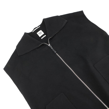 HERMES Long vest Size 40 Black2H0132DA Cashmere100%