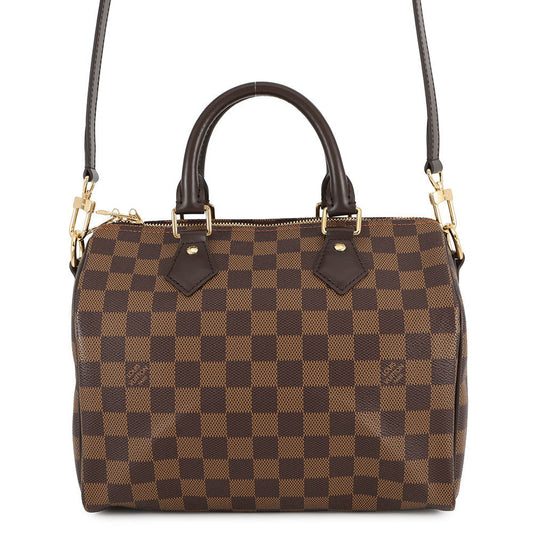 LOUIS VUITTON Speedy Bandouliere RedN40575 Damier Ebene Canvas Size 25