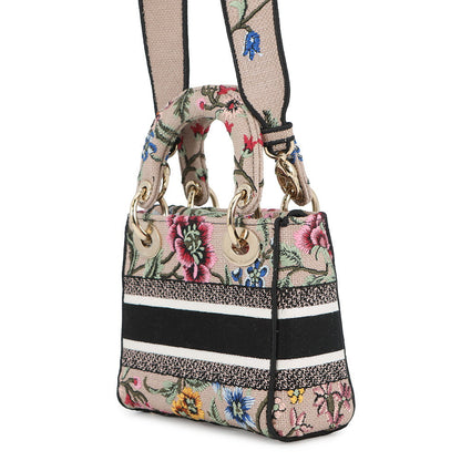 Dior Lady D-LITE 2way Bag Jasmin FlowerMulticolorM0500OEAU Canvas Size Mini