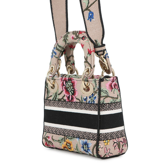 Dior Lady D-LITE 2way Bag Jasmin FlowerMulticolorM0500OEAU Canvas Size Mini