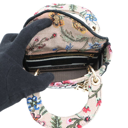 Dior Lady D-LITE 2way Bag Jasmin FlowerMulticolorM0500OEAU Canvas Size Mini