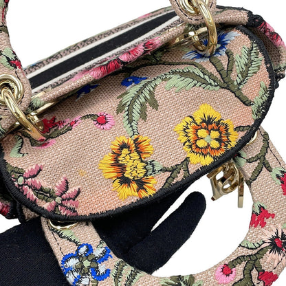 Dior Lady D-LITE 2way Bag Jasmin FlowerMulticolorM0500OEAU Canvas Size Mini