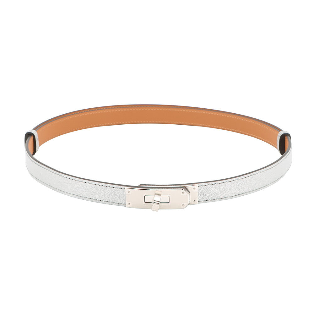 HERMES Kelly Belt Argent Chevre Shamqila