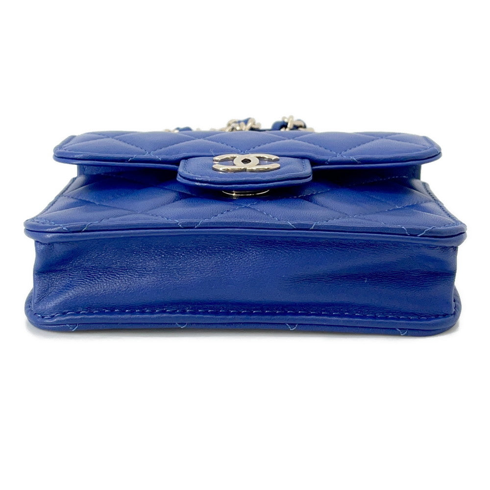CHANEL Matelasse Shoulder Bag BlueAP2200 Lambskin Size Mini mini