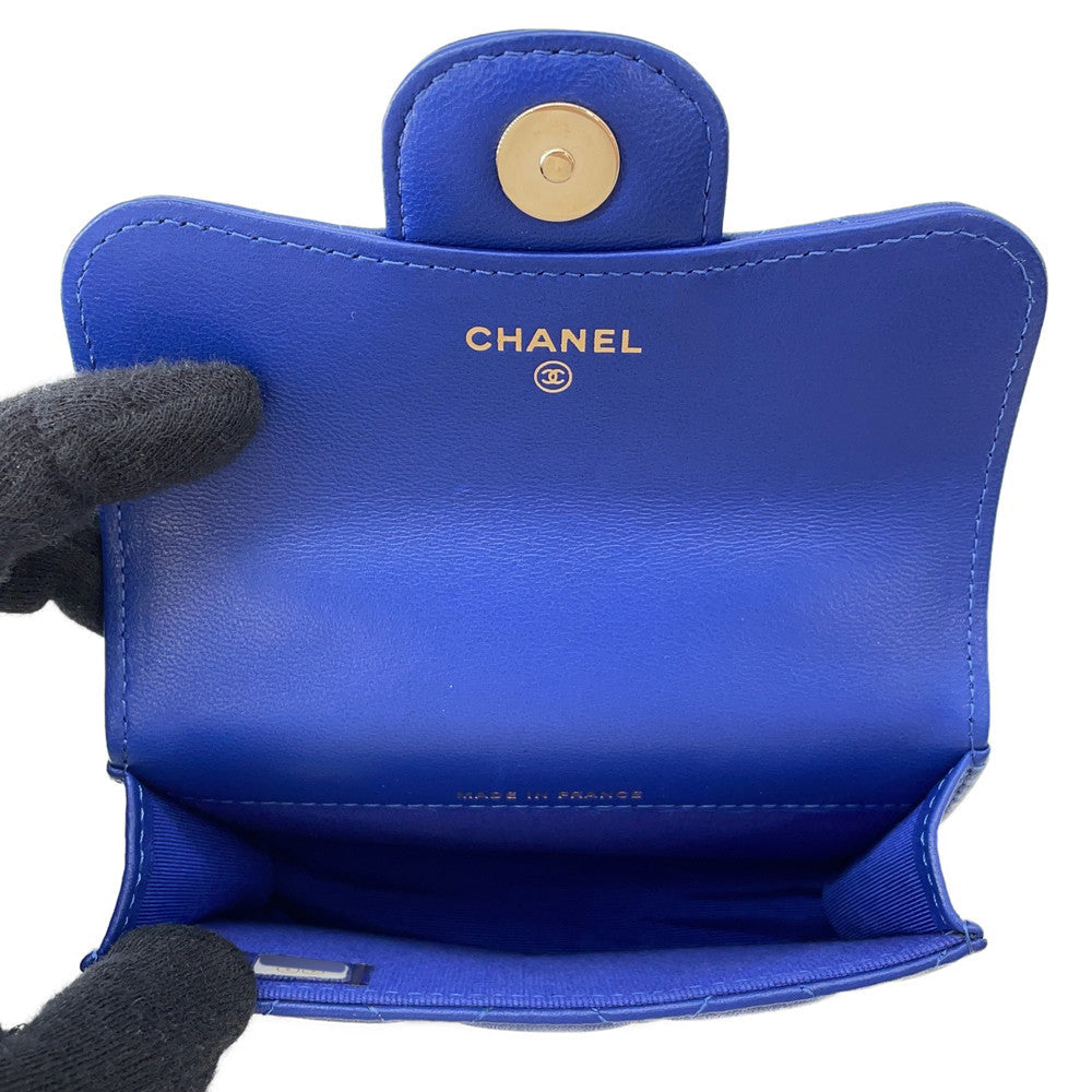 CHANEL Matelasse Shoulder Bag BlueAP2200 Lambskin Size Mini mini