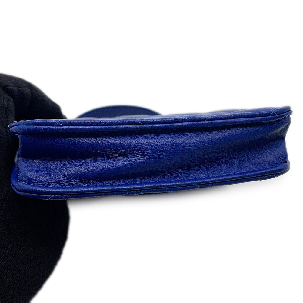 CHANEL Matelasse Shoulder Bag BlueAP2200 Lambskin Size Mini mini