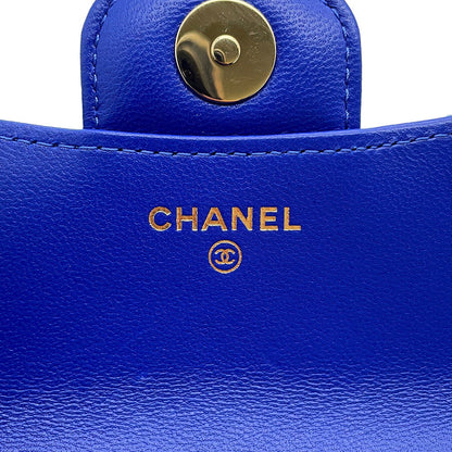 CHANEL Matelasse Shoulder Bag BlueAP2200 Lambskin Size Mini mini